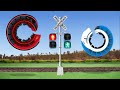 【踏切】歩行者優先の踏切 | 交通 | 踏切アニメ / Train & Railroad Crossing - Pedestrian Priority Crossing -