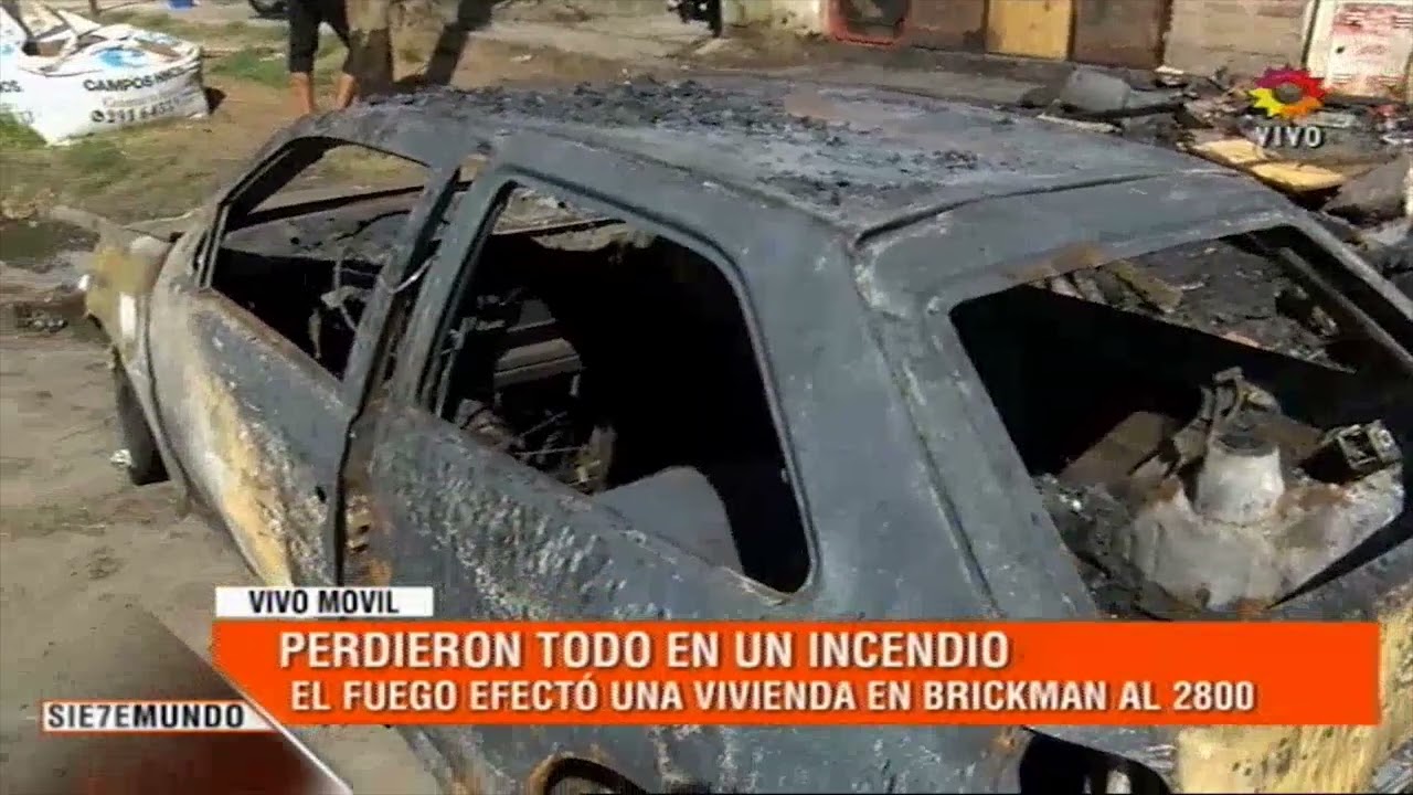 Perdieron todo en un incendio en Brickman al 2800