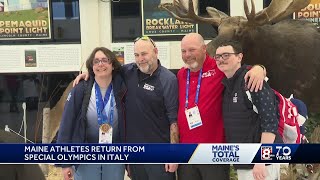 Special Olympians return to Maine after world games in Italy