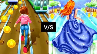 Subway Princess Runner V/S Ice Princess Subway Run - NEW GAMES | Android/iOS Gameplay FHD screenshot 3