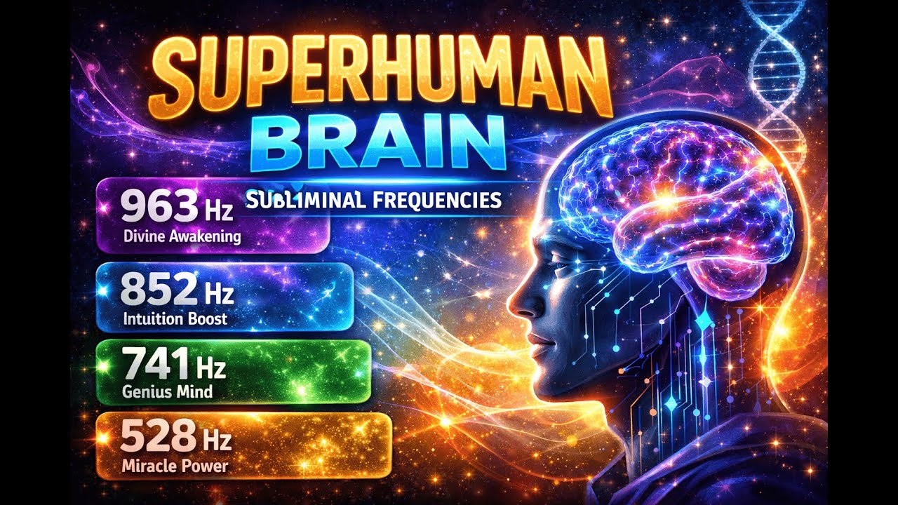 🧠 SUPERHUMAN BRAIN ACTIVATION | Manifest with Solfeggio Frequencies (528Hz, 741 Hz, 852 Hz, 963Hz)