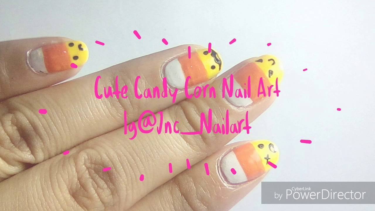 Cute/Kawaii Candy Corn Nail Art | Jnc Nailart