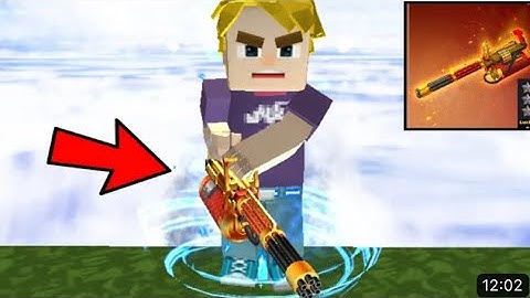 I Got New Fire Gatling Gun In Sky block (Blockman go)#blockmangoadventuremodapk