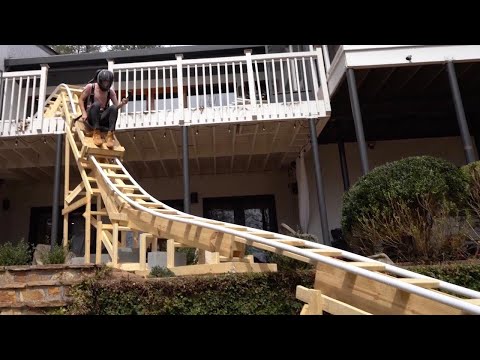 Video: Young Man Builds A Roller Coaster At Home