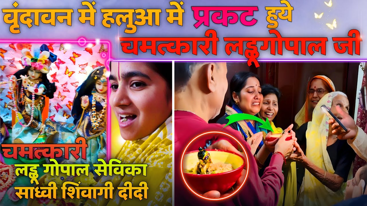 Vrindavan में हलुआ में प्रकट हुये Chmatkari Laddu Gopal Ji ॥ #trending #laddugopal #vrindavan