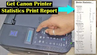 Canon Printer Statistics Print History Report | Learn to Get Canon E4570 Printer's Statistics Report