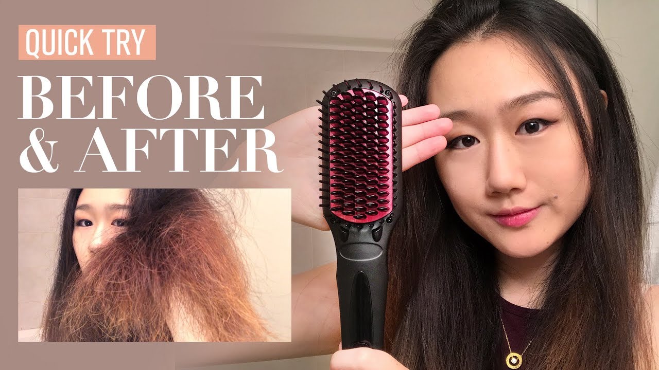 Quick Try] MiroPure Enhanced Hair Straightener Brush by MiroPure - YouTube