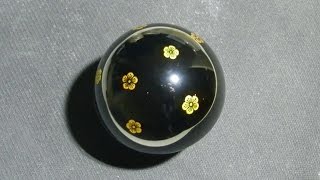Japanese Lacquer (Urushi) Ball Painted w/ (My) Flowers