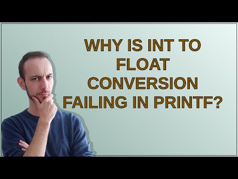 Why is int to float conversion failing in printf?