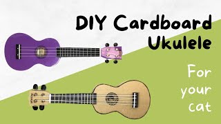 Stop Motion | DIY Cat Toy Tutorial | Cardboard Ukulele with built-in feeder bowl and puzzle box by Running Yarn Studio 152 views 1 year ago 8 minutes, 54 seconds