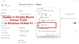 Enable or Disable Mouse Pointer Trails In Windows 10 and 11