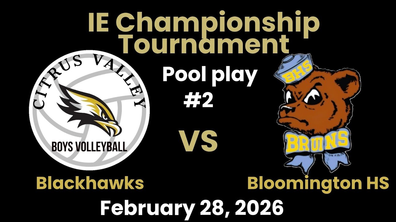 CVHS Blackhawks vs Bloomington HS Bruins, Pool Play Match #2 