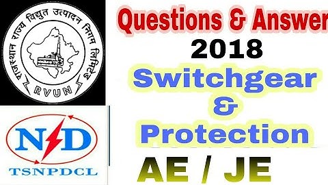 RVUNL & TSNPDCL AE/JE Question & Answer Topic "Switchgear & Protection"