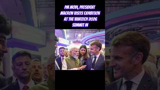 PM Modi, President Macron visits exhibition at the VivaTech 2026 Summit in #paris |#shorts