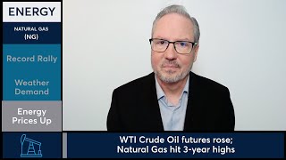 Natural Gas futures rose to three-year highs on winter storm concerns. 1/23/26