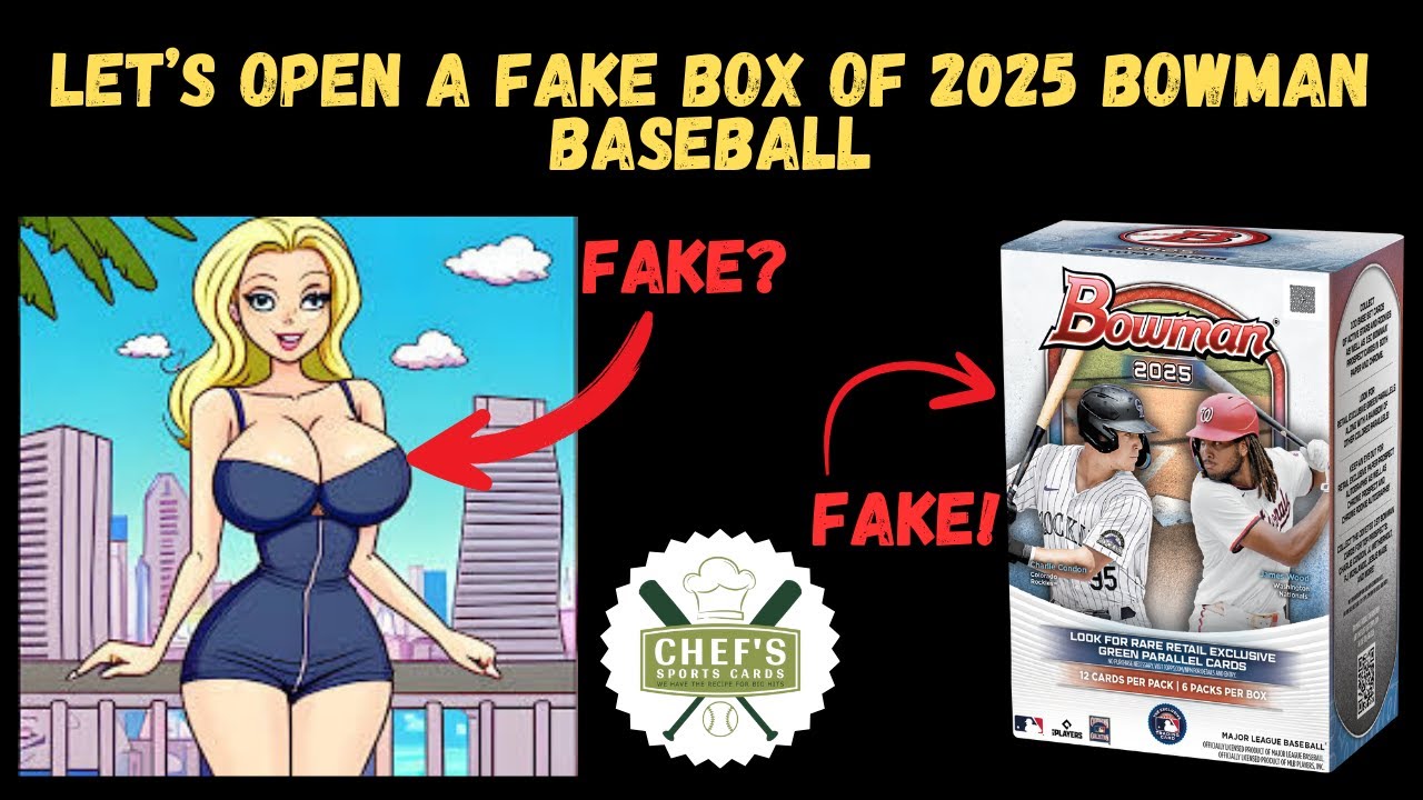 LETS CHECK OUT A FAKE BOX OF 2025 BOWMAN BASEBALL  - LIVE-8/21/2025