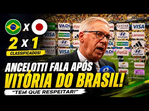 “TEM QUE RESPEITAR!” Veja o Que Ancelotti Falou Após Brasil 2x1 Japão