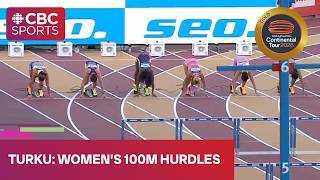 Strong performance in women's 100m hurdles at Continental Tour meet from Turku, Finland
