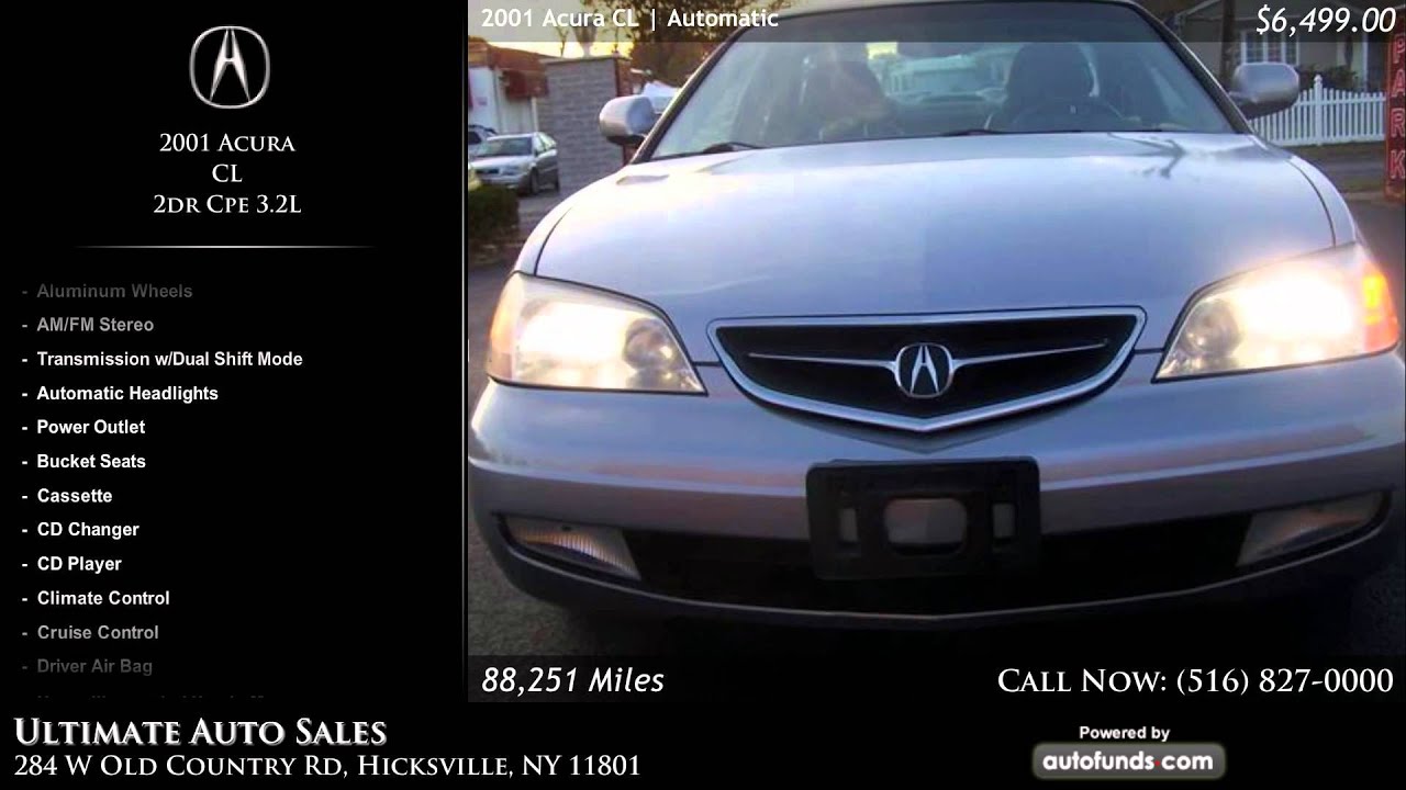 Used 2001 Acura CL Ultimate Auto Sales, Hicksville, NY SOLD YouTube