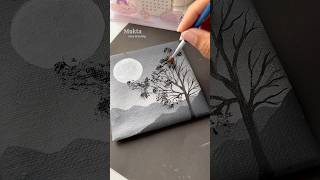 Super Easy Night Sight Acrylic Painting Tutorial shorts art painting  youtubeshorts