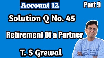 Adjustment of Capital ! Solution Q No 45 !