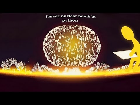I MADE nuclear bomb 🤯 in PYTHON: stickman animation