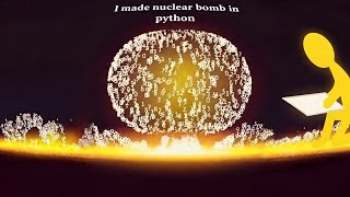Famous I MADE nuclear bomb 🤯 in PYTHON: stickman animation Profile