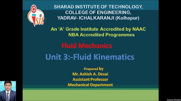 Unit 3 Fluid Kinematics  I