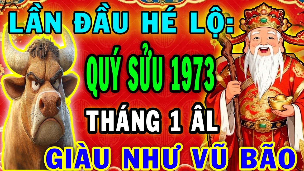SỰ THẬT CHẤN ĐỘNG Quý Sửu 1973 Số Mệnh Phú Quý Tiền Về Ầm Ầm Cực Giàu,Tháng 1 ÂL