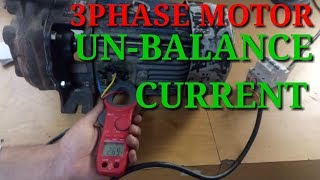3 phase motor unbalanced current testing