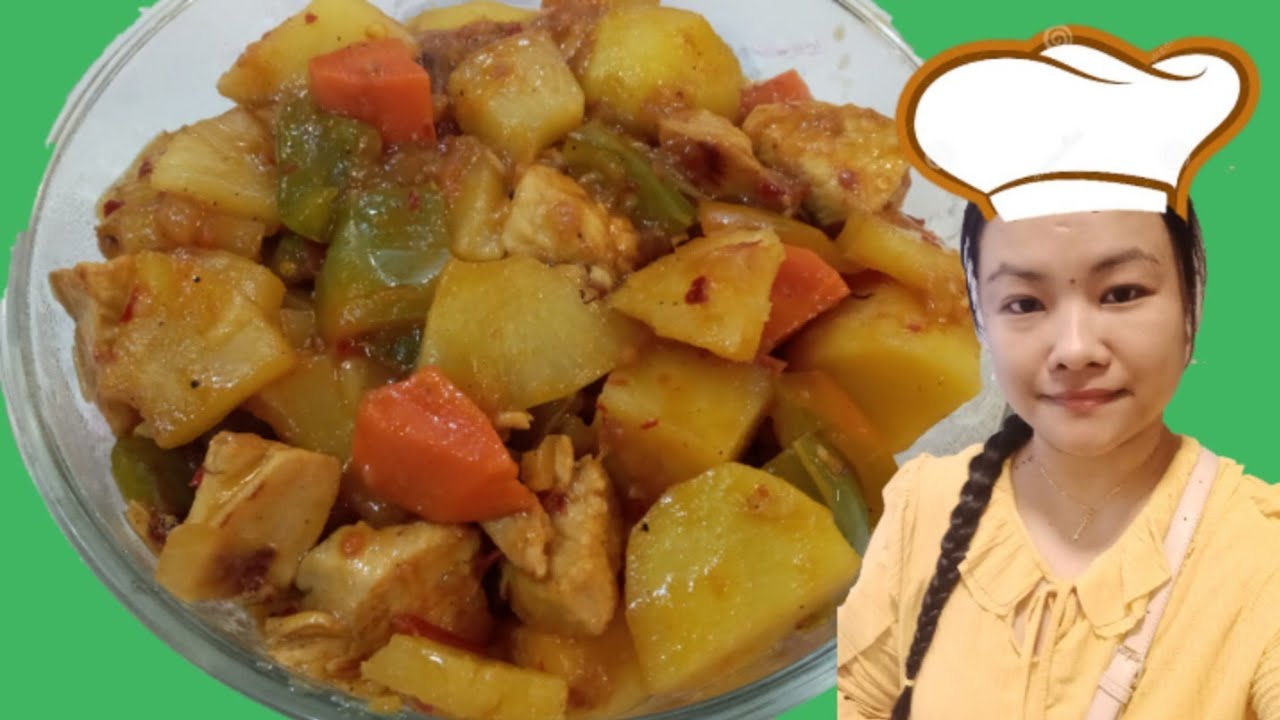 Chicken with pineapple and coconut milk//Pininyahang manok na may gata/panl...