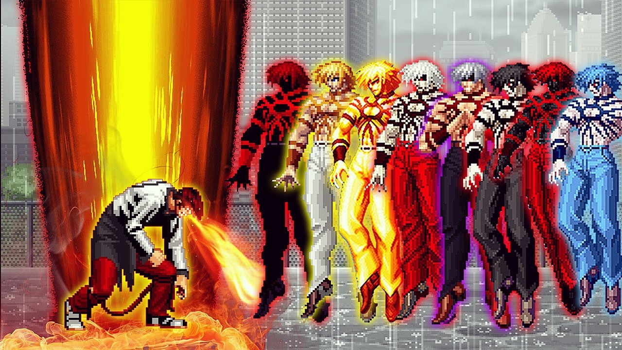 [KOF Mugen] Iori Yasakani FL Vs 8 Multi Orochi Team