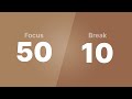 Brown Noise Study With Me | 50/10 Pomodoro Timer for Focus and Productivity