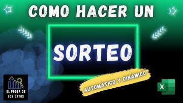 👏Como Hacer un SORTEO EN EXCEL (Paso a Paso)