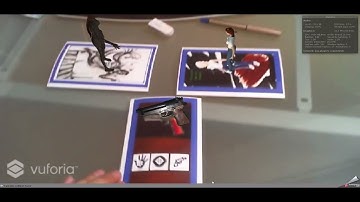 Augmented Reality -Vuforia Image Target interacting with other Target