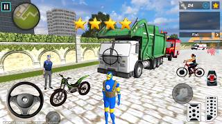 Captain Rope Hero Ninja Gangster Crime Dump Truck in Vegas City - Android Gameplay screenshot 5