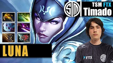 Luna Safelane | TSM FTX.Timado | INSANE LUNA 17 KILLS CRAZY DAMAGE BUILD | 7.31b Gameplay Highlights