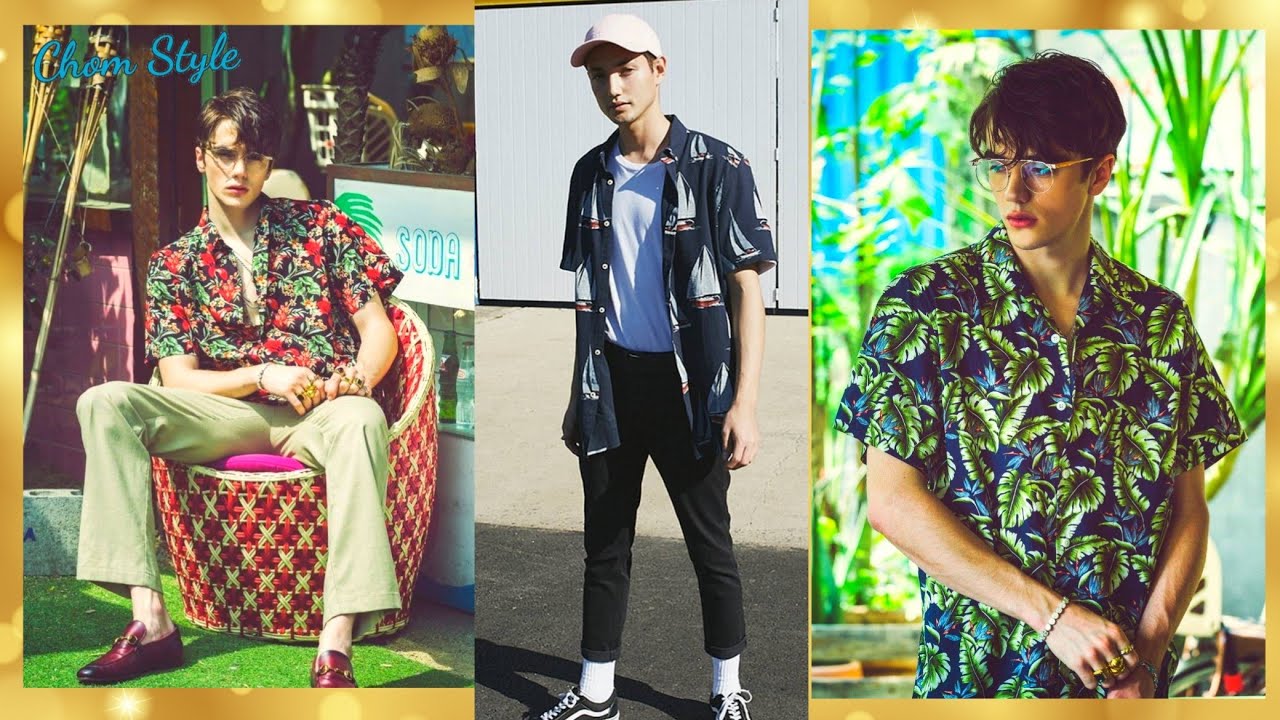 เสื้อลายดอก 2019  2022  เสื้อลายดอก สงกรานต์ผู้ชาย | ไอเดียเสื้อสงกรานต์ 2019 | Chom Style