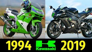 Мультфильм Kawasaki ZX10R Эволюция 1994 2010 История Модели 