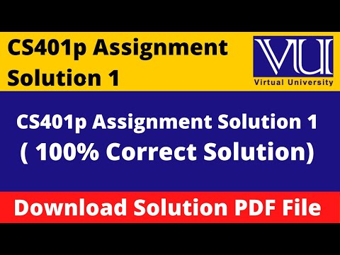 cs401p assignment solution