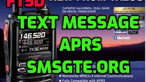 YAESY FT5D - Send Text Message - APRS  smsgate.org