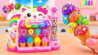 Mini Rainbow Ice Cream Cake Recipe Ideas Sweet Ice Cream Desserts Recipe