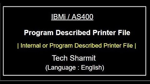 program described printer file in rpgle | Internal printer file  | printer file in as400 | IBMi |