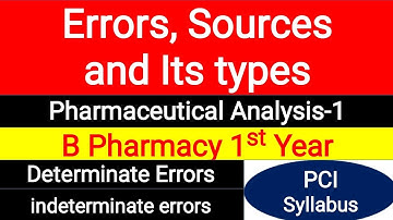 Errors, Sources and it