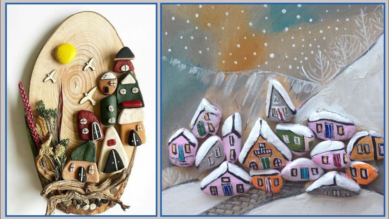 Street stone painting ideas/best home interior with stone craft