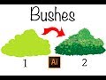 Learn How To Draw Bushes in Illustrator,Very Easy Way.