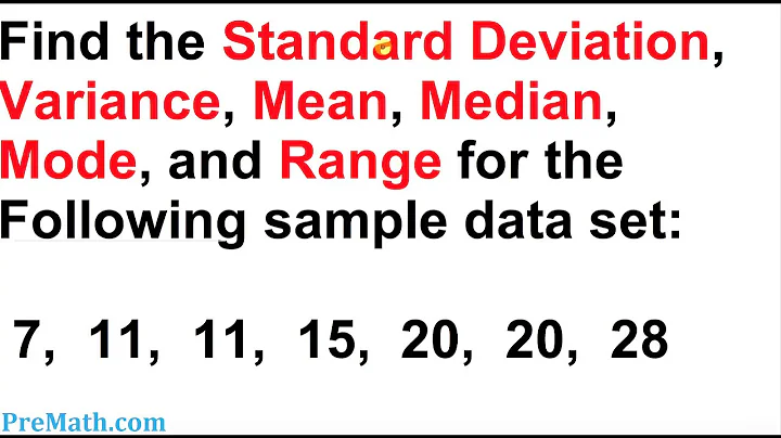 How to Find the Standard Deviation, Variance, Mean, Mode, and Range for any Data Set