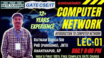 Lec-01 | CS/IT | Computer Network by Ratnam sir | Let