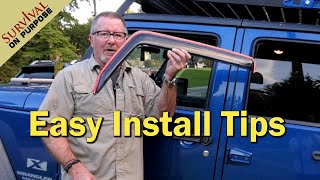 How To Install AVS InChannel Vent Visors  Survival 4x4 Jeep Wrangler Project