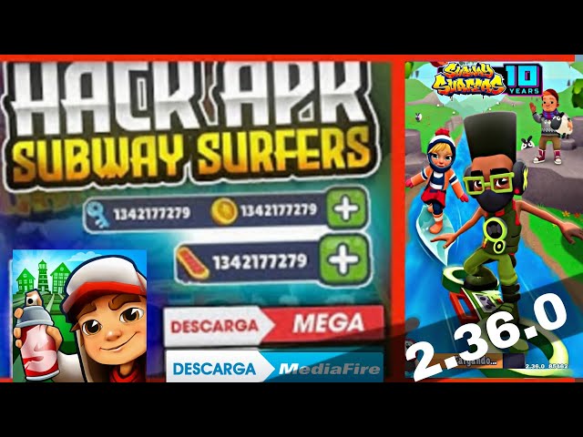 SUBWAY SURFERS HACK APK 2.36.0  TODOS LOS PERSONAJES Y PATINETAS 👉LINK  DIRECTO 